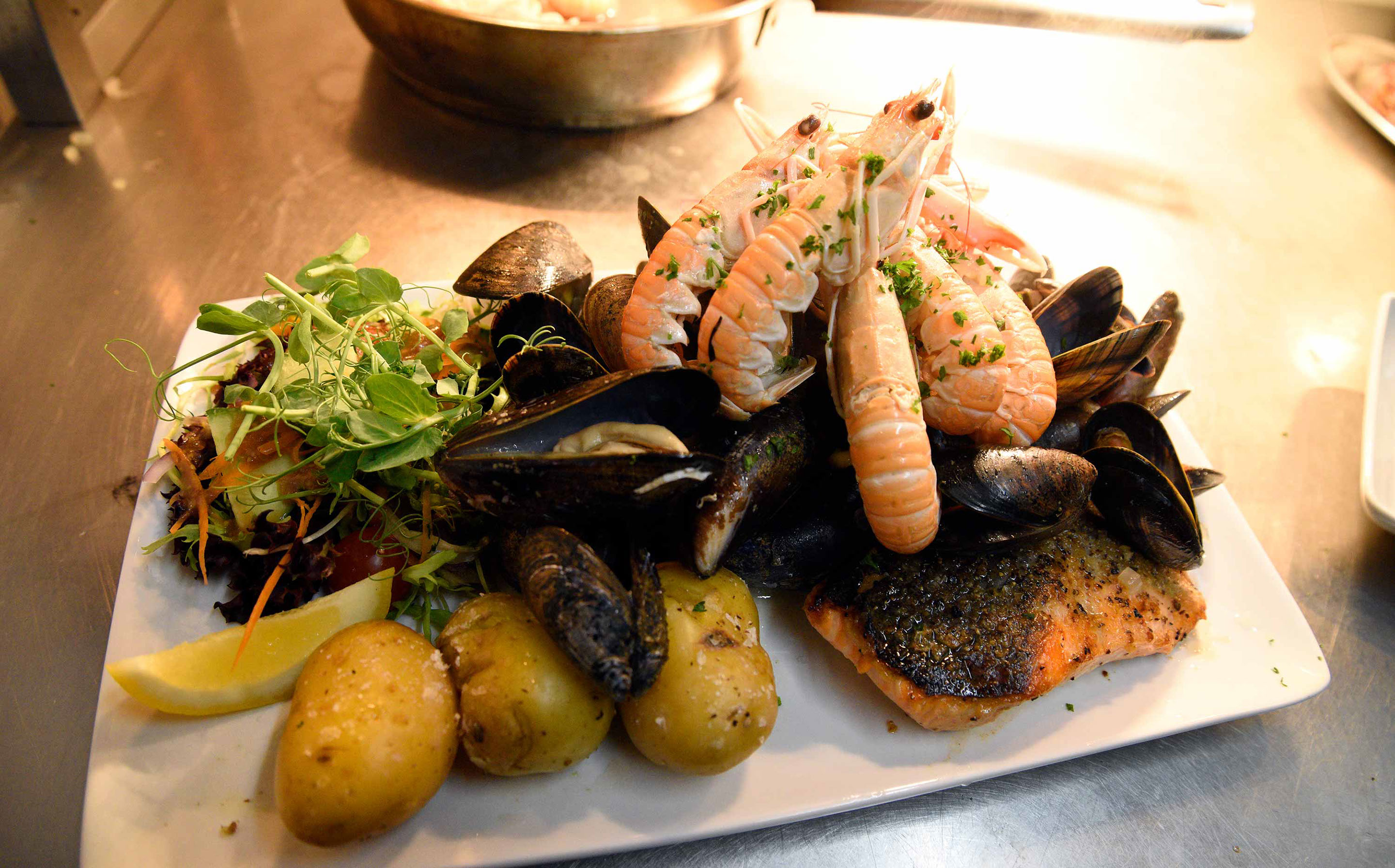 Enjoy Langoustines at Sea Breezes Seafood restaurant in Portree on the Isle of Skye