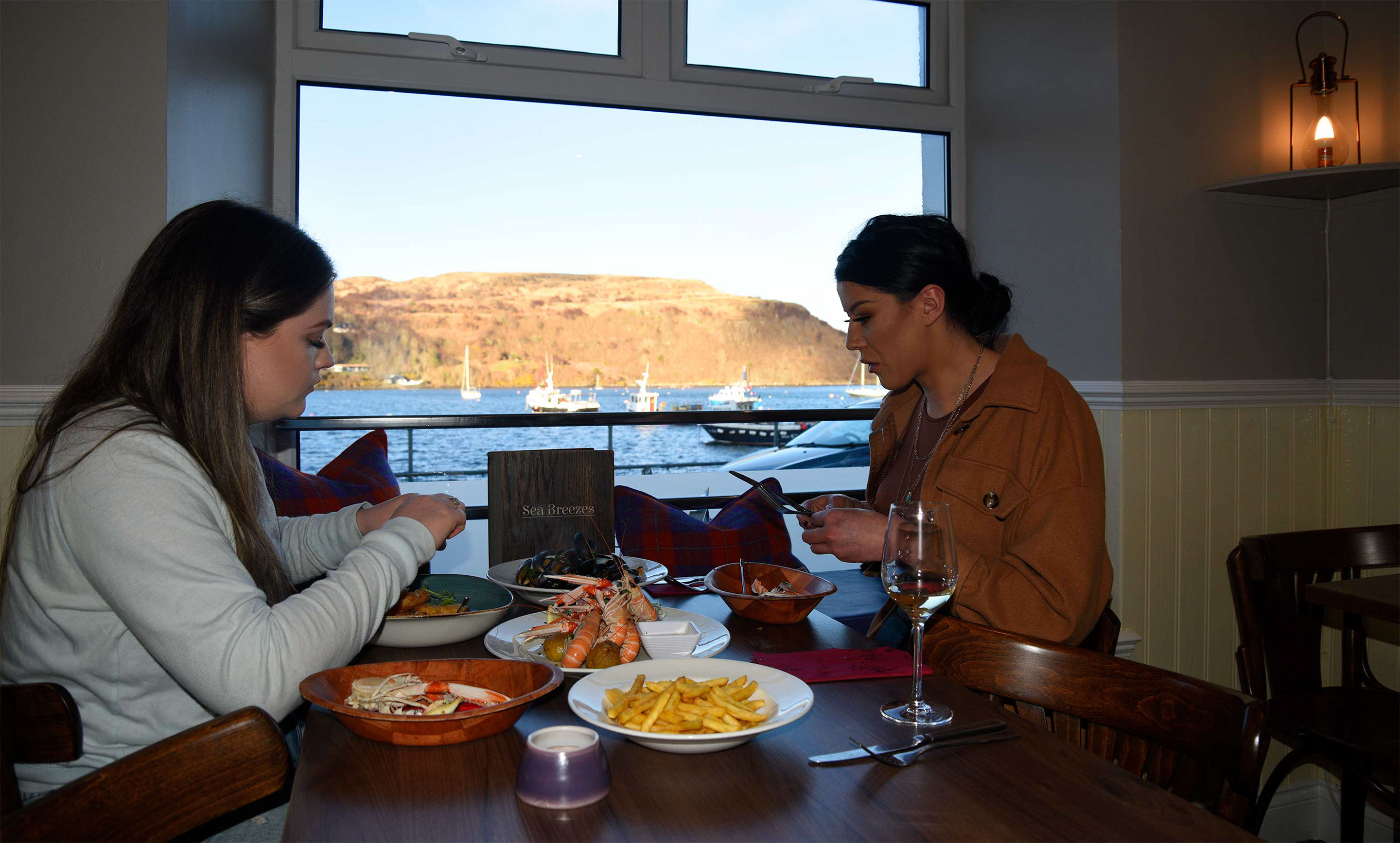Enjoy Sea Views at Sea Breezes restaurant in Portree with Fresh Seafood