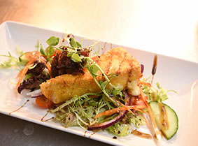 Battered Brie at Sea Breezes restaurant great starters